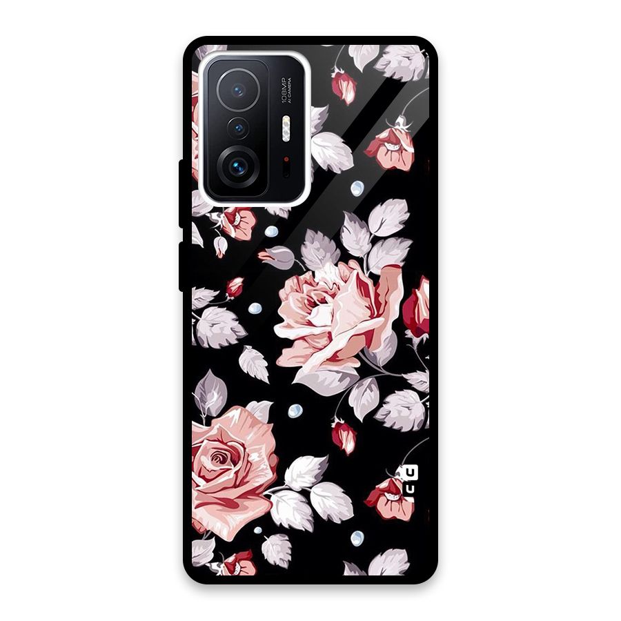 Artsy Floral Glass Back Case for Xiaomi 11T Pro