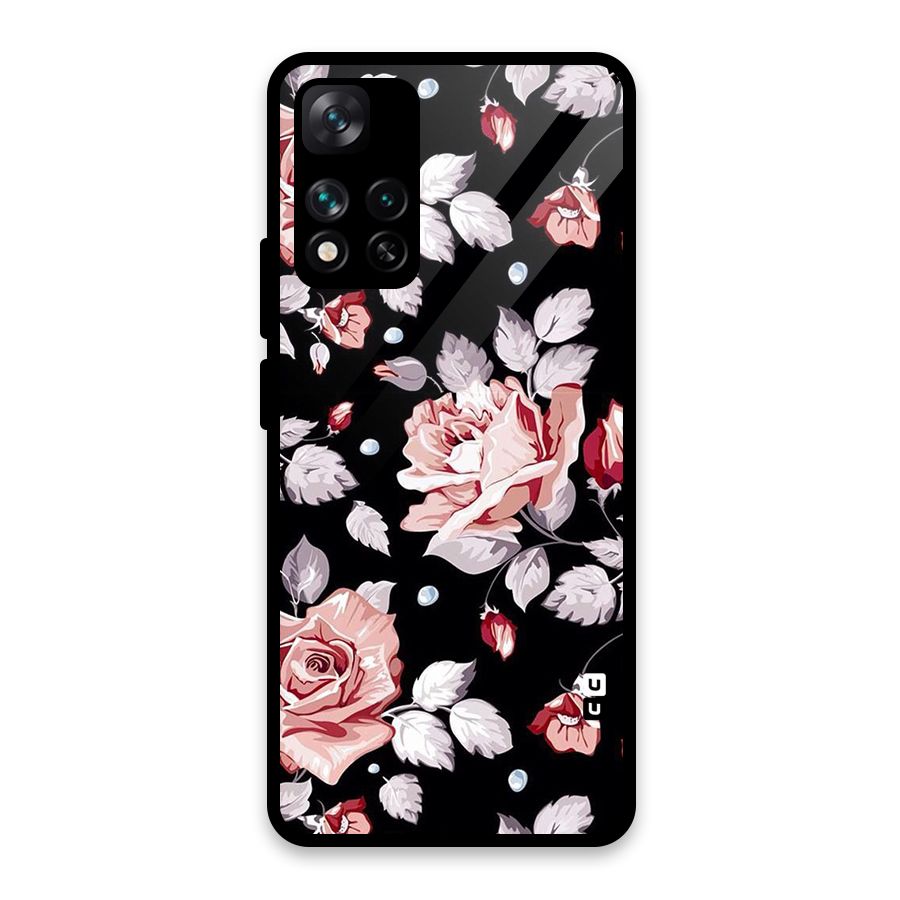 Artsy Floral Glass Back Case for Xiaomi 11i HyperCharge 5G