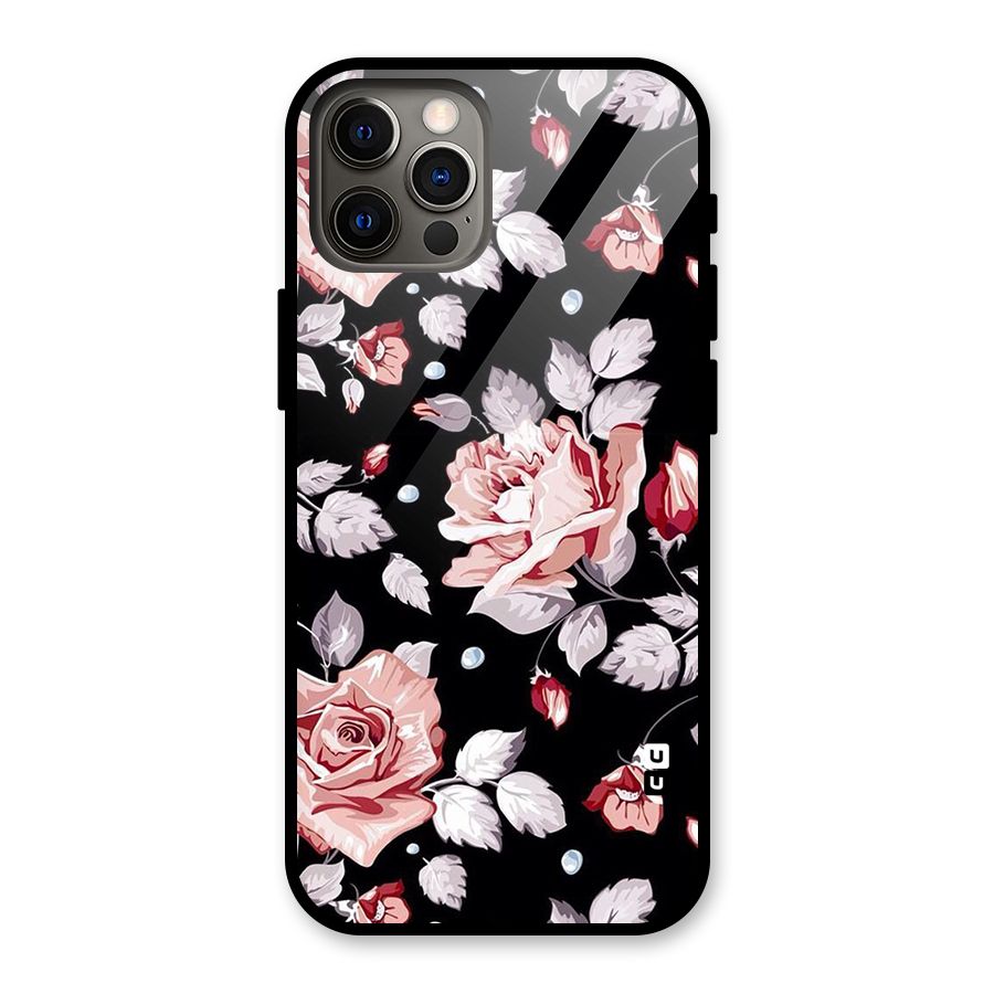 Artsy Floral Glass Back Case for iPhone 12 Pro