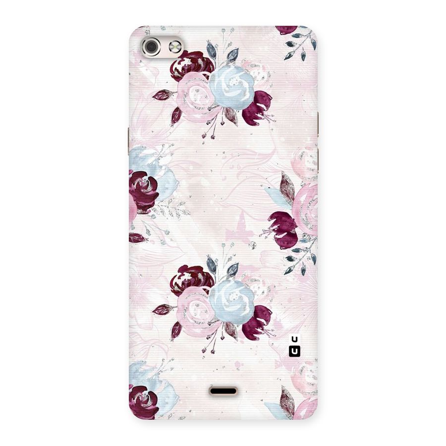 Artsy Florasy Back Case for Micromax Canvas Silver 5