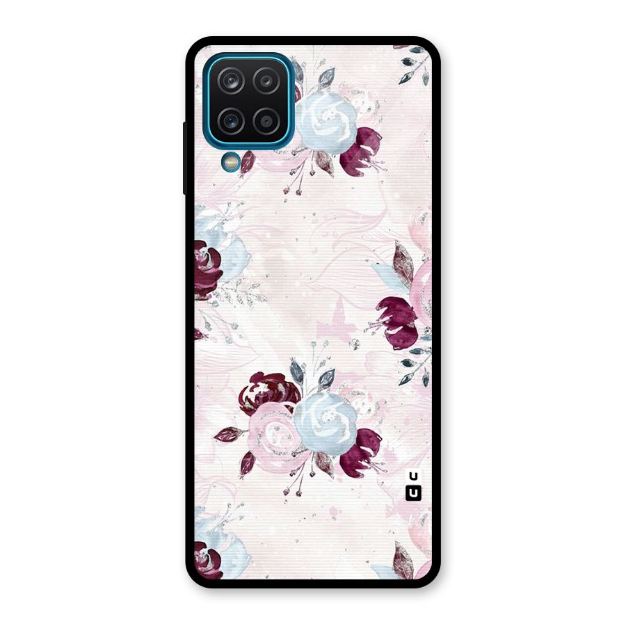 Artsy Florasy Glass Back Case for Galaxy A12