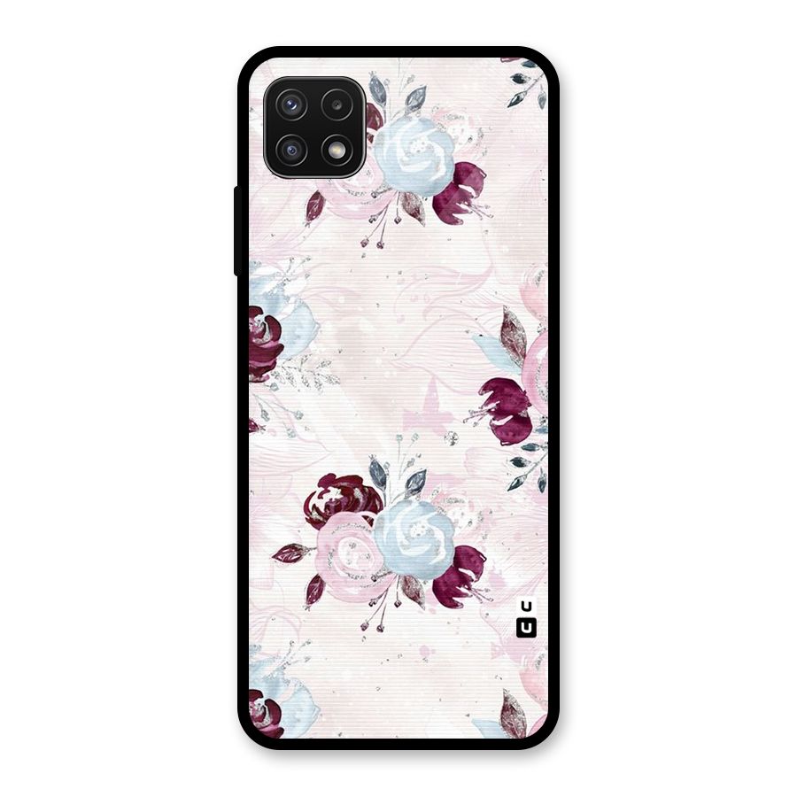 Artsy Florasy Glass Back Case for Galaxy A22 5G
