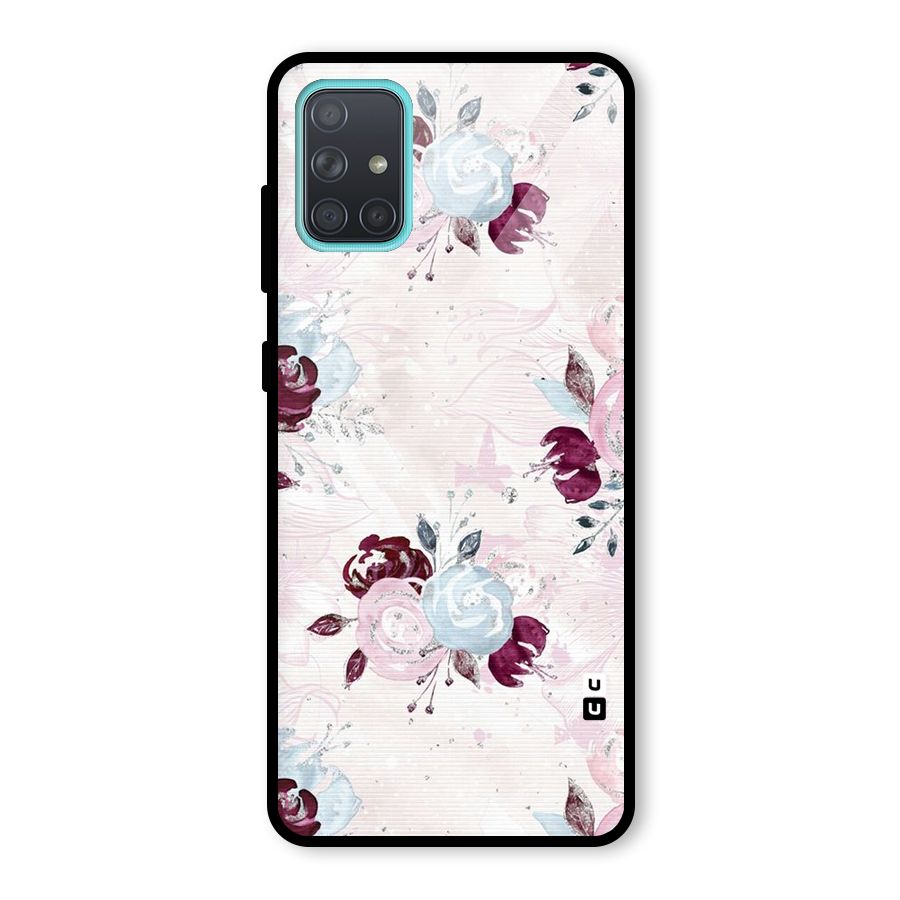 Artsy Florasy Glass Back Case for Galaxy A71