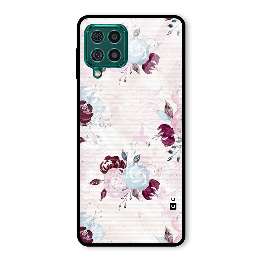Artsy Florasy Glass Back Case for Galaxy F62