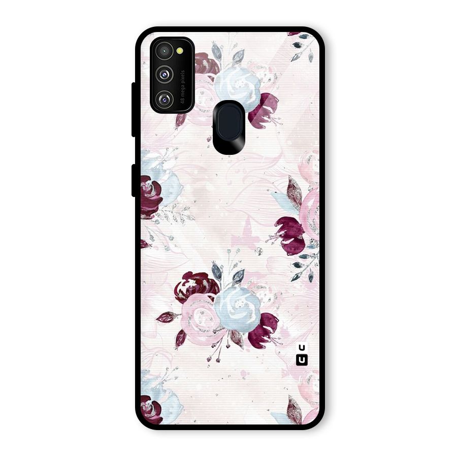 Artsy Florasy Glass Back Case for Galaxy M30s