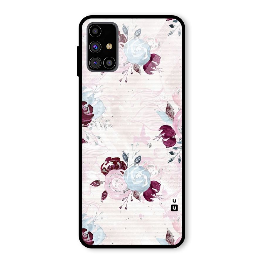 Artsy Florasy Glass Back Case for Galaxy M31s