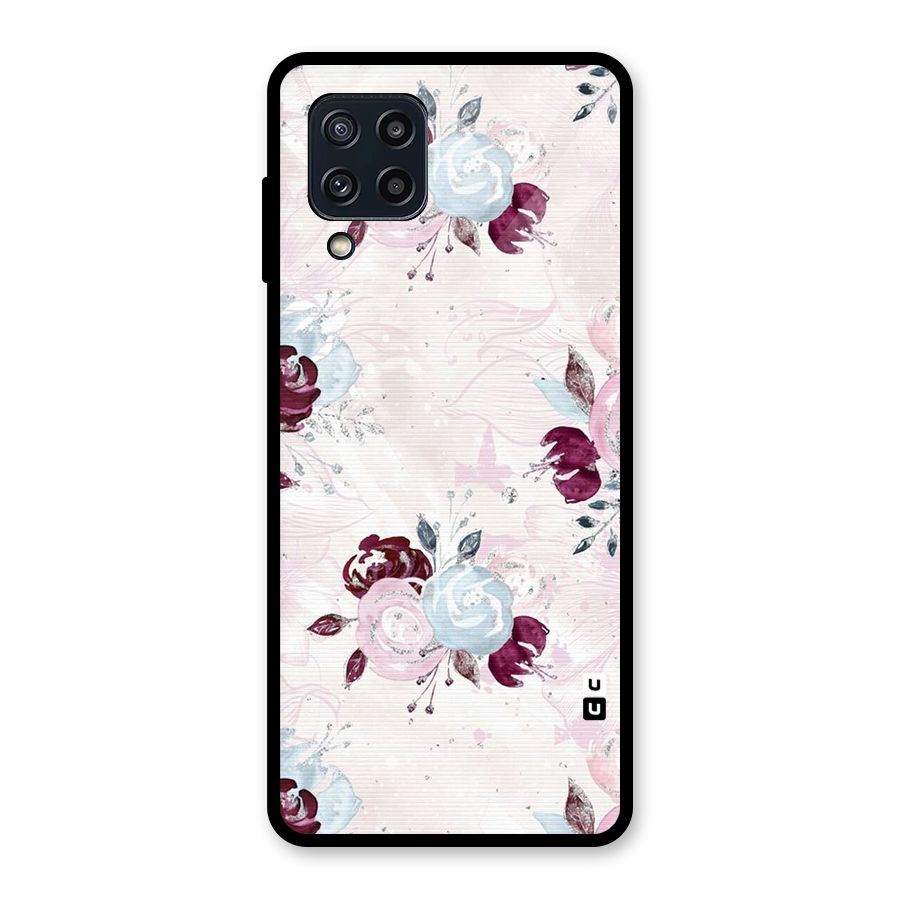 Artsy Florasy Glass Back Case for Galaxy M32