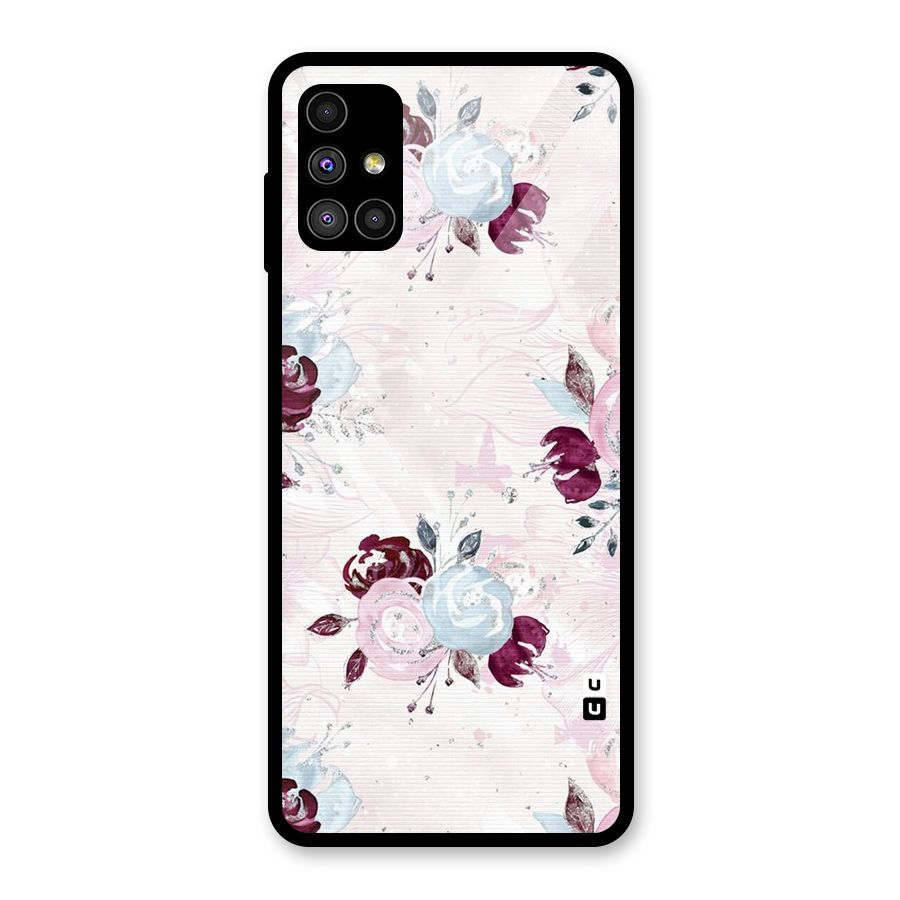 Artsy Florasy Glass Back Case for Galaxy M51
