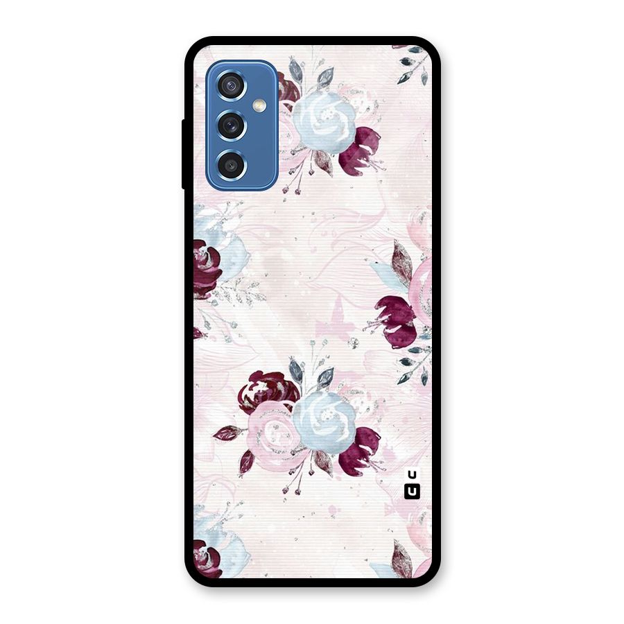 Artsy Florasy Glass Back Case for Galaxy M52 5G