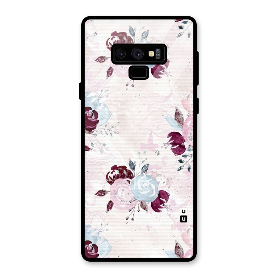 Artsy Florasy Glass Back Case for Galaxy Note 9