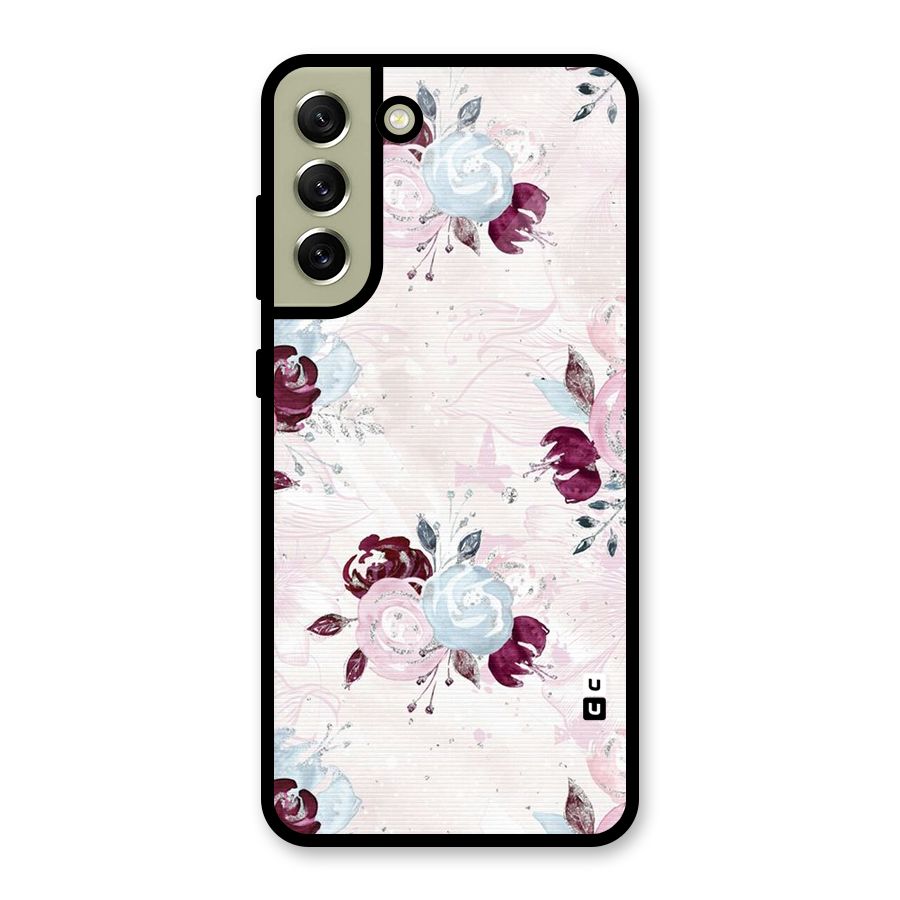 Artsy Florasy Glass Back Case for Galaxy S21 FE 5G