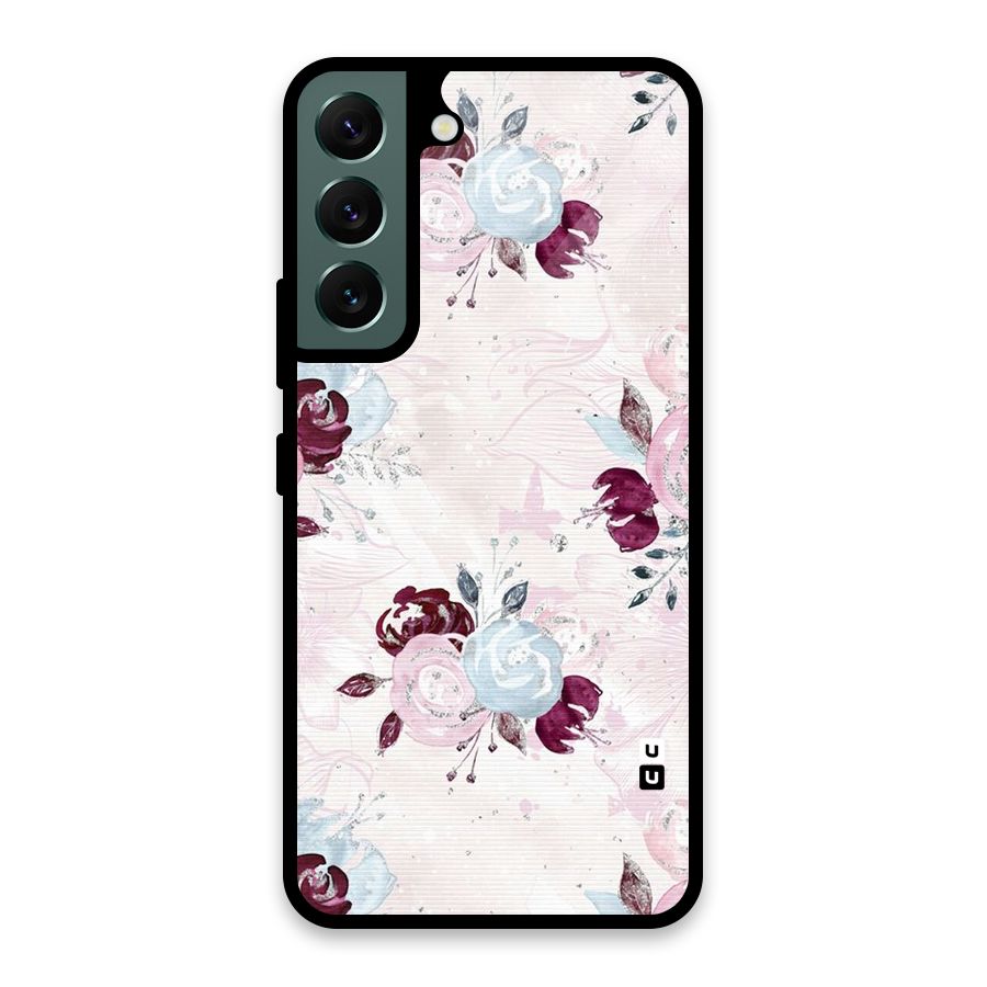 Artsy Florasy Glass Back Case for Galaxy S22 5G