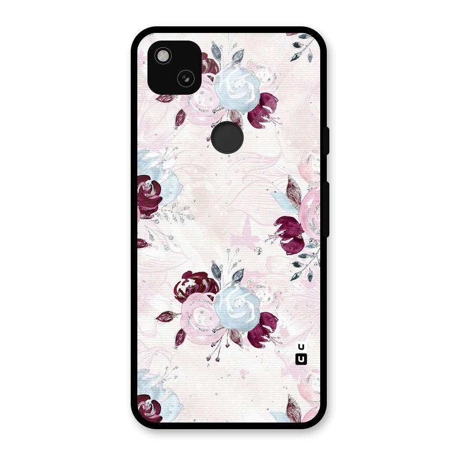Artsy Florasy Glass Back Case for Google Pixel 4a