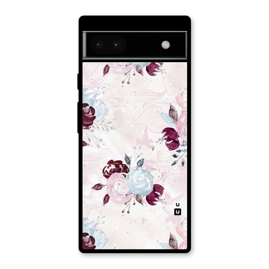 Artsy Florasy Glass Back Case for Google Pixel 6a