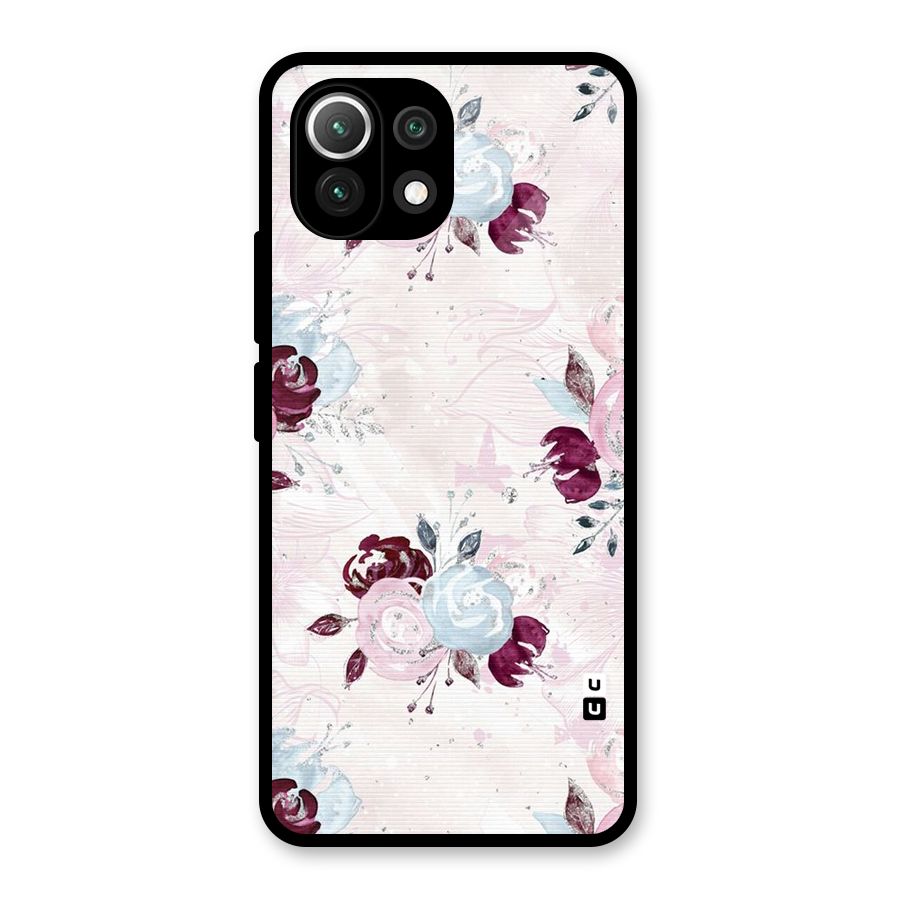 Artsy Florasy Glass Back Case for Mi 11 Lite NE 5G