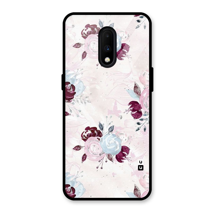 Artsy Florasy Glass Back Case for OnePlus 7