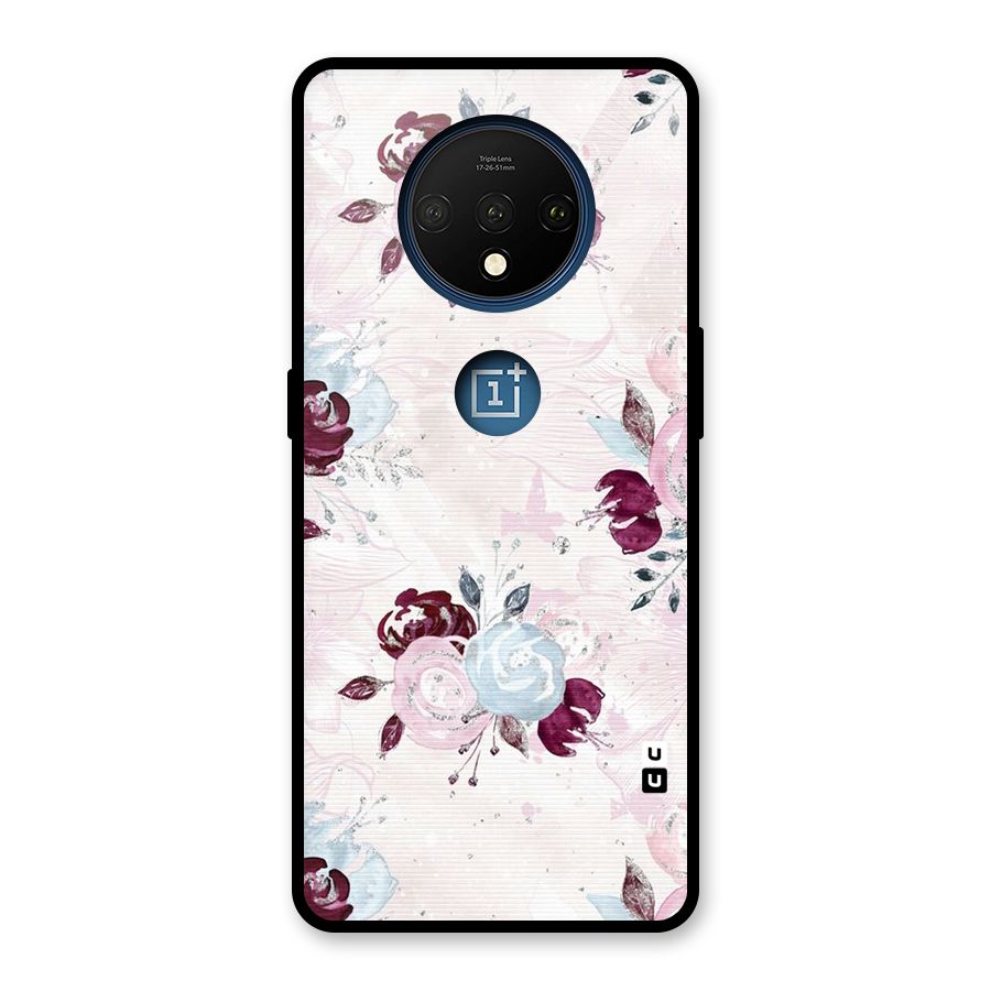 Artsy Florasy Glass Back Case for OnePlus 7T