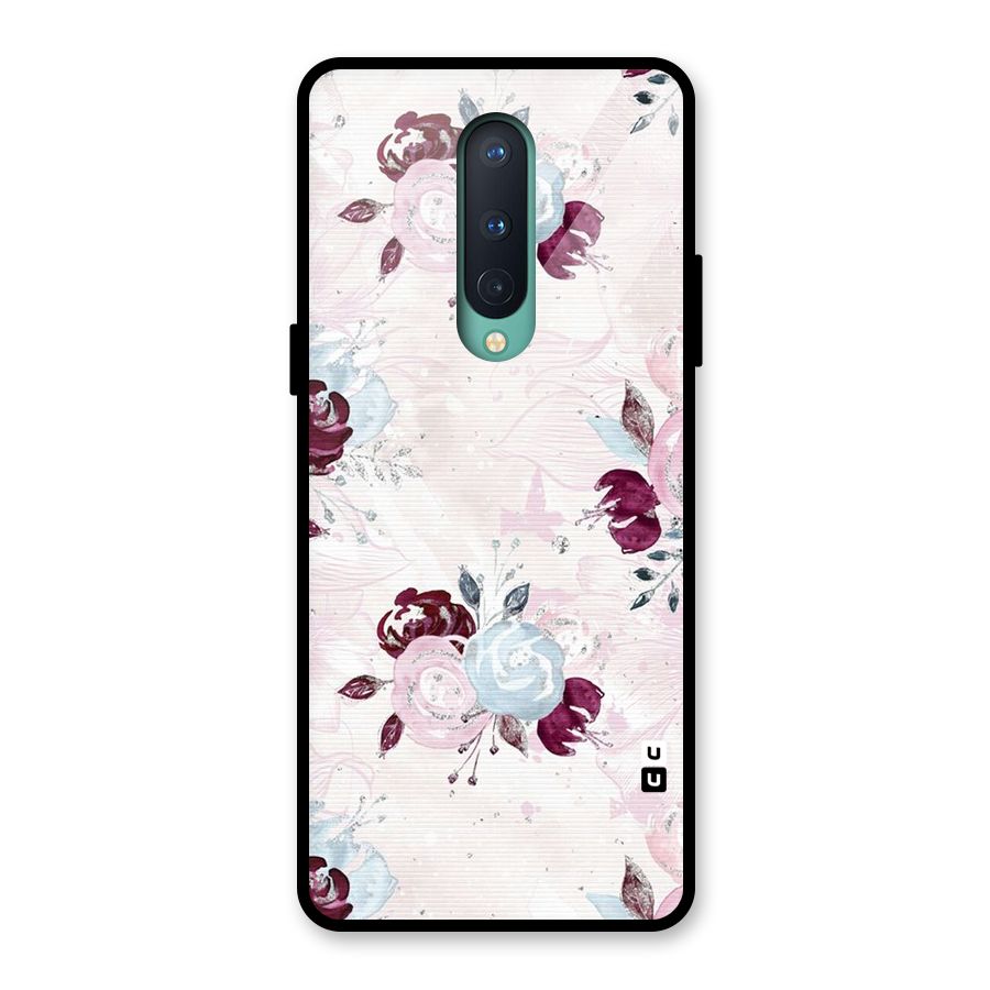 Artsy Florasy Glass Back Case for OnePlus 8