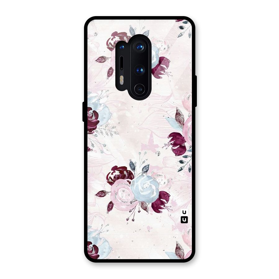 Artsy Florasy Glass Back Case for OnePlus 8 Pro