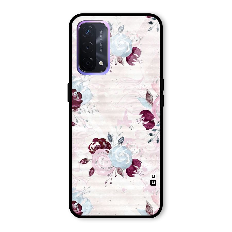 Artsy Florasy Glass Back Case for Oppo A74 5G