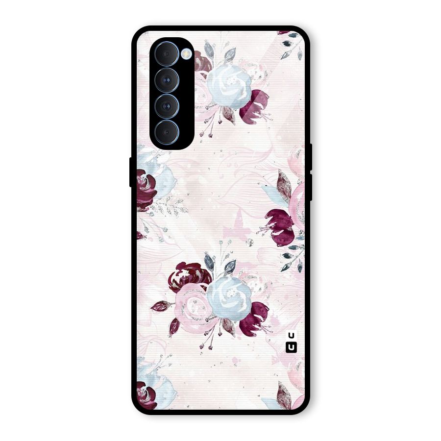 Artsy Florasy Glass Back Case for Oppo Reno4 Pro
