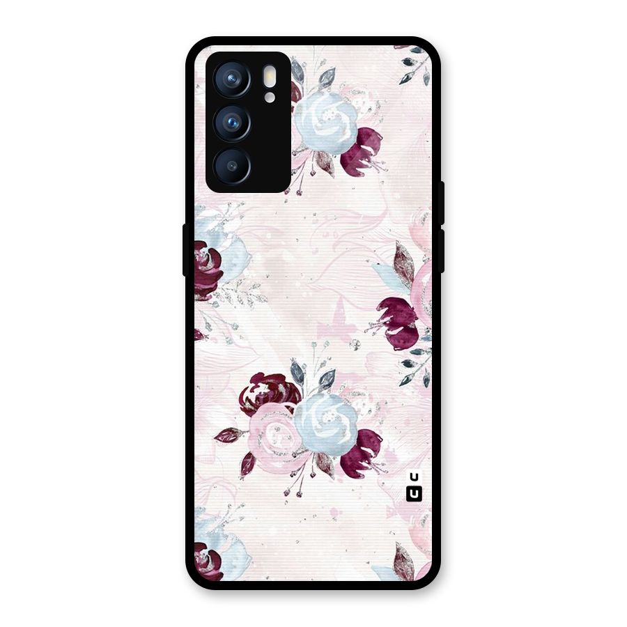 Artsy Florasy Glass Back Case for Oppo Reno6 5G