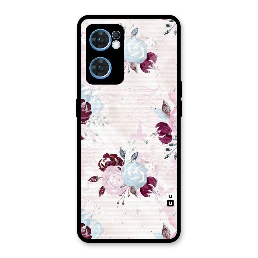 Artsy Florasy Glass Back Case for Oppo Reno7 5G