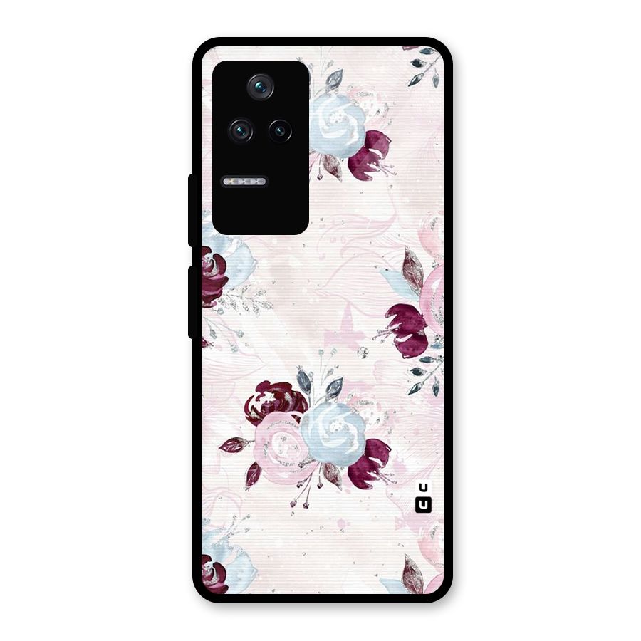 Artsy Florasy Glass Back Case for Poco F4 5G