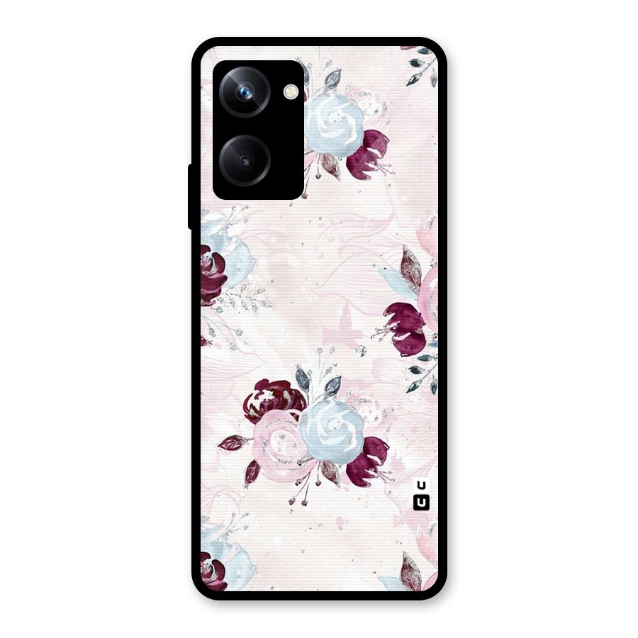 Artsy Florasy Glass Back Case for Realme 10 Pro
