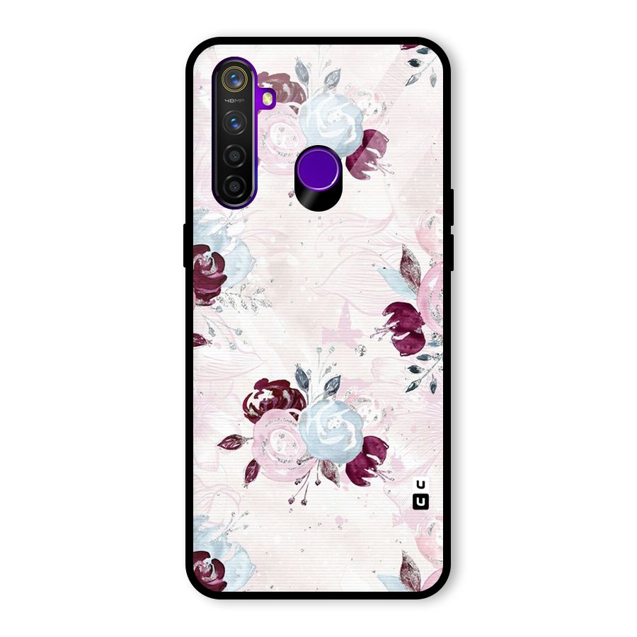 Artsy Florasy Glass Back Case for Realme 5 Pro