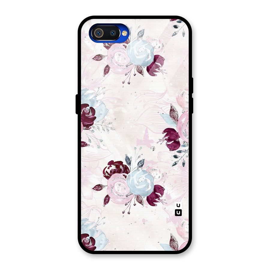 Artsy Florasy Glass Back Case for Realme C2