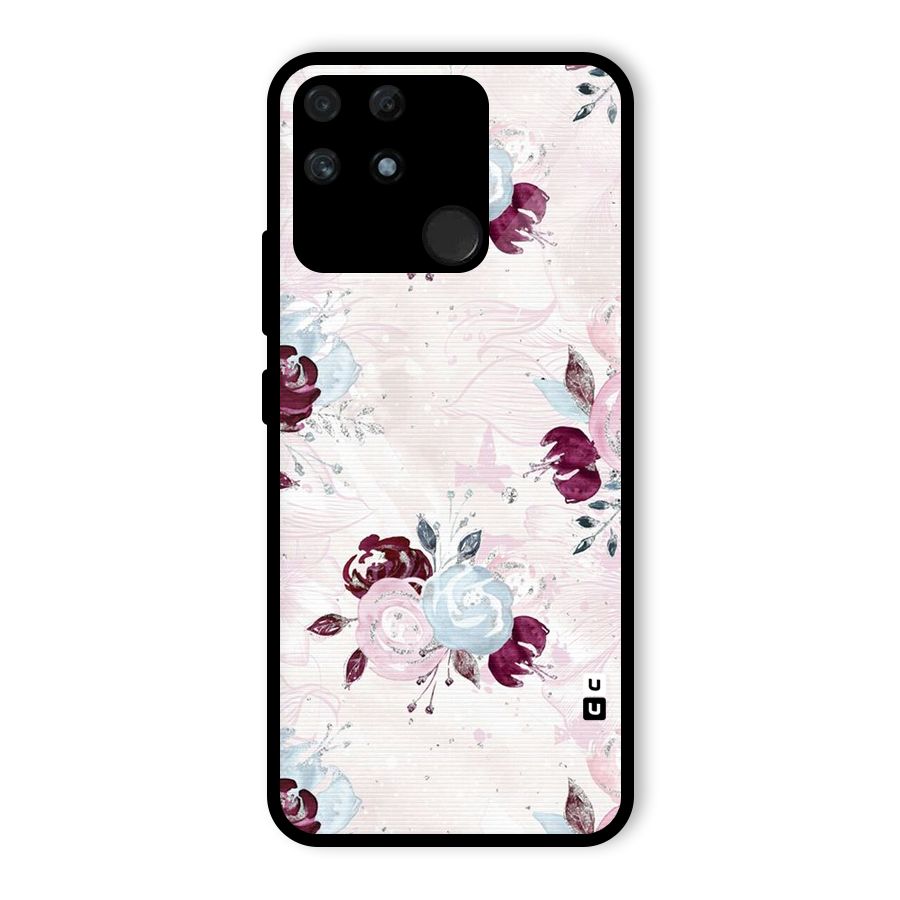 Artsy Florasy Glass Back Case for Realme Narzo 50A
