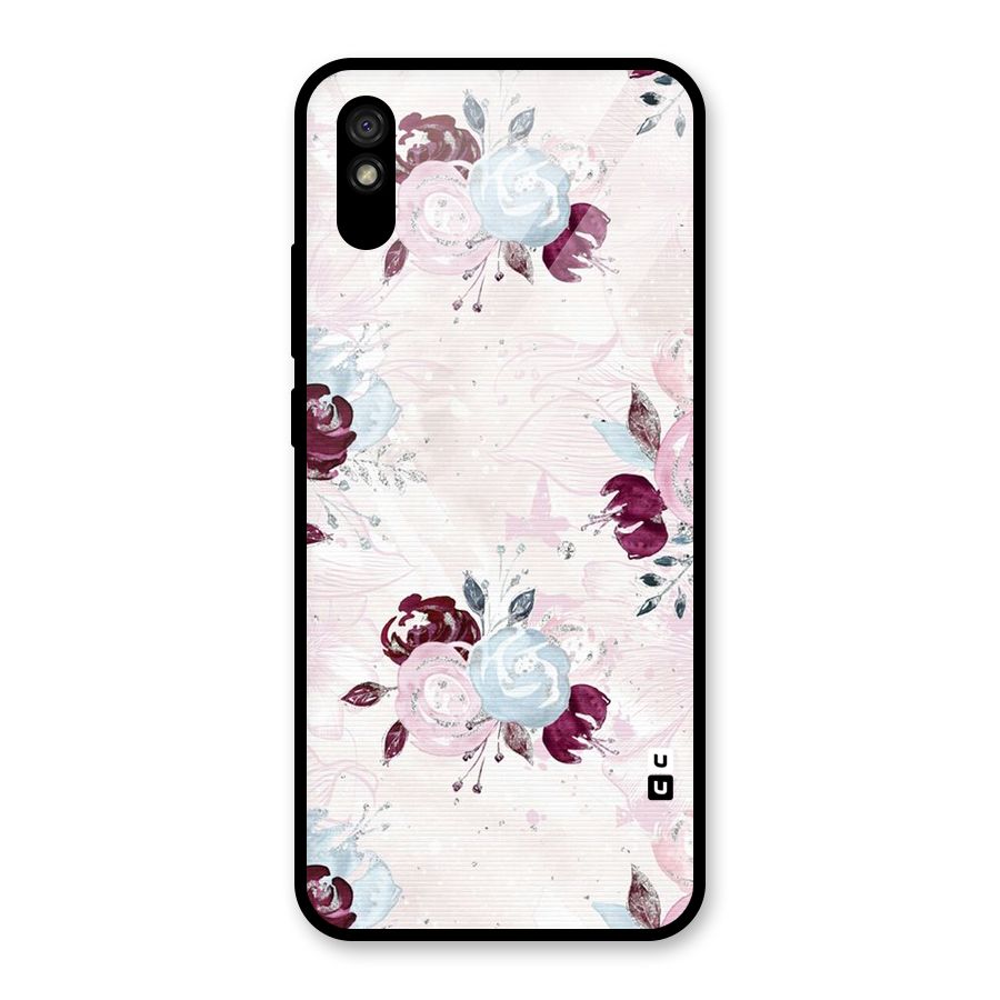Artsy Florasy Glass Back Case for Redmi 9A