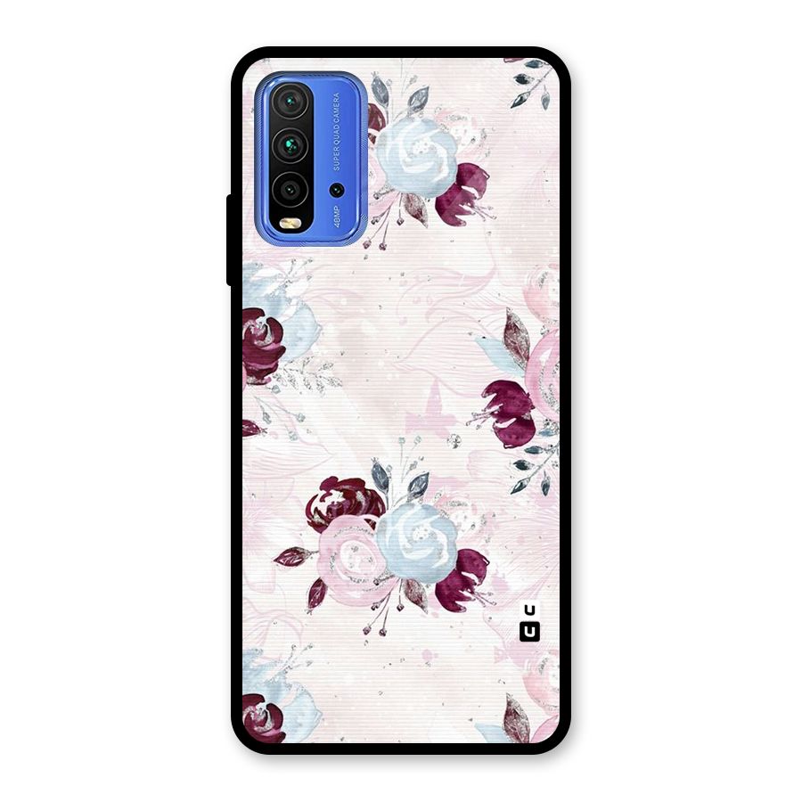 Artsy Florasy Glass Back Case for Redmi 9 Power