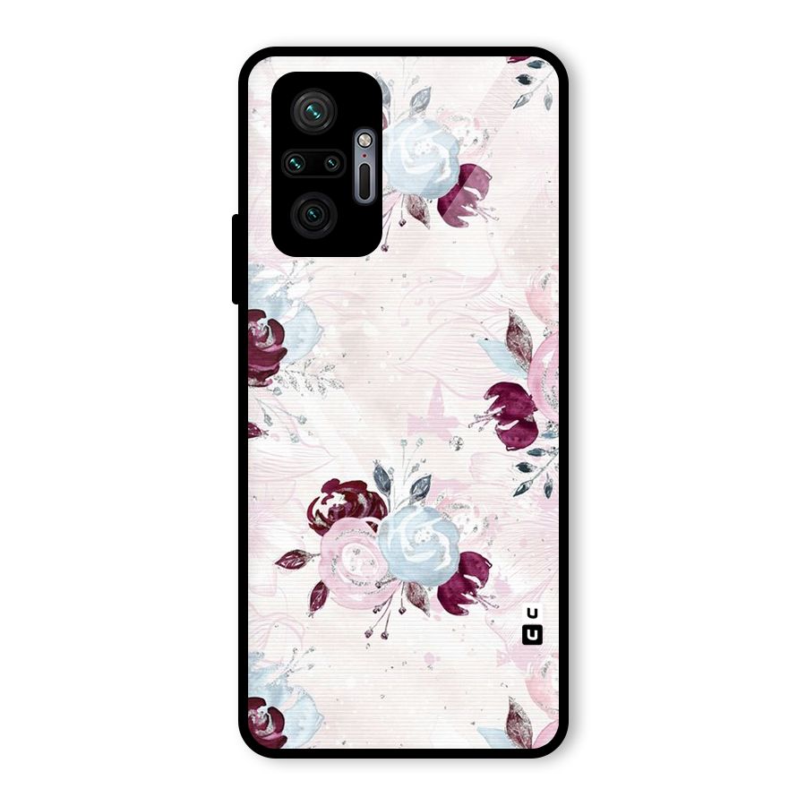 Artsy Florasy Glass Back Case for Redmi Note 10 Pro