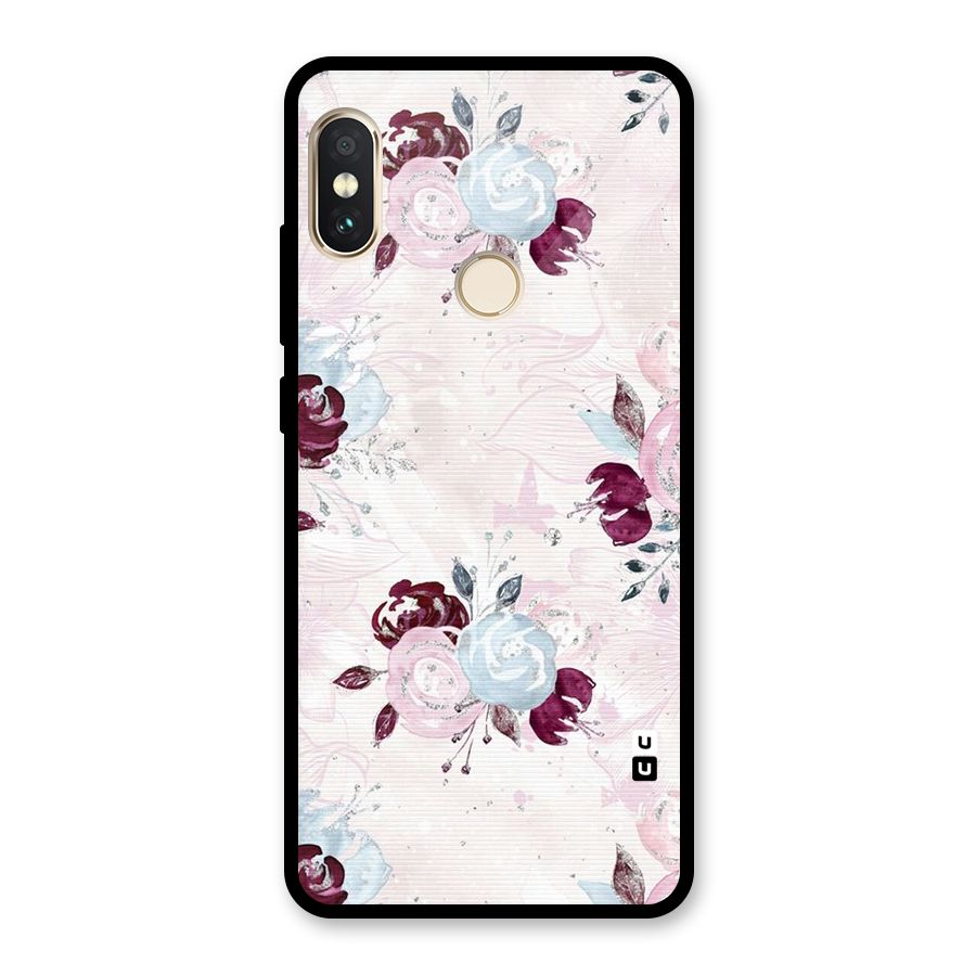 Artsy Florasy Glass Back Case for Redmi Note 5 Pro