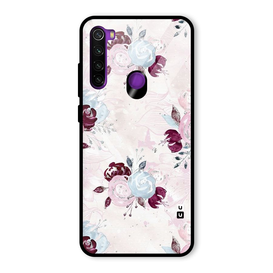 Artsy Florasy Glass Back Case for Redmi Note 8