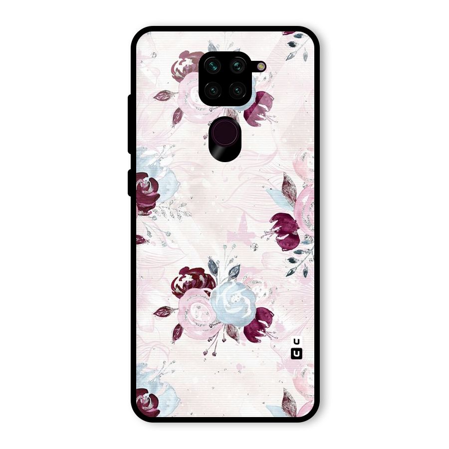 Artsy Florasy Glass Back Case for Redmi Note 9