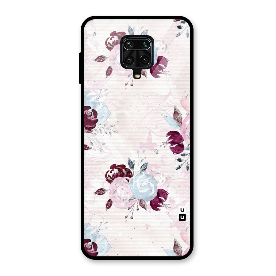Artsy Florasy Glass Back Case for Redmi Note 9 Pro