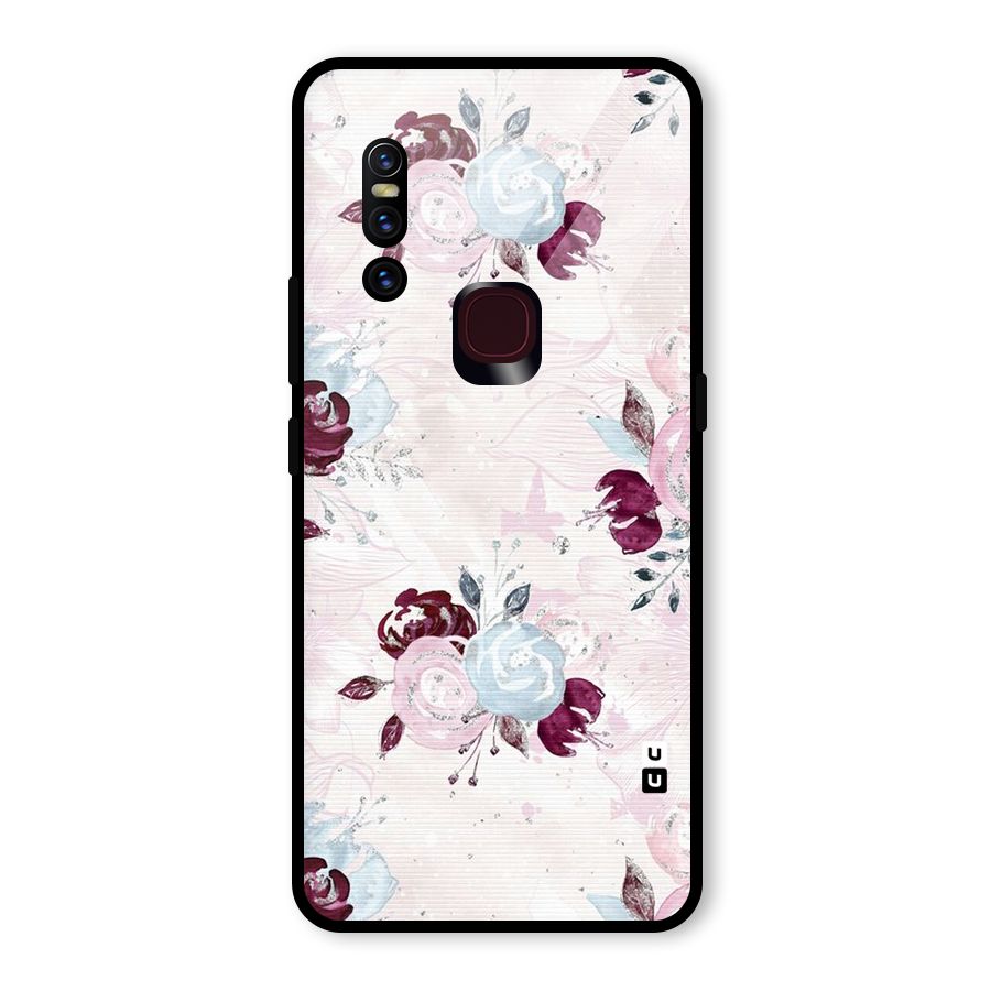 Artsy Florasy Glass Back Case for Vivo V15