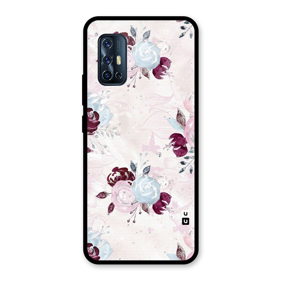 Artsy Florasy Glass Back Case for Vivo V17