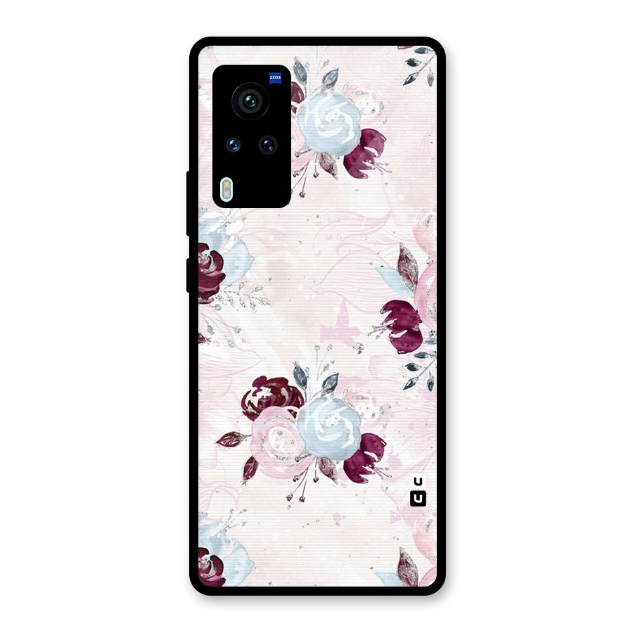 Artsy Florasy Glass Back Case for Vivo X60 Pro