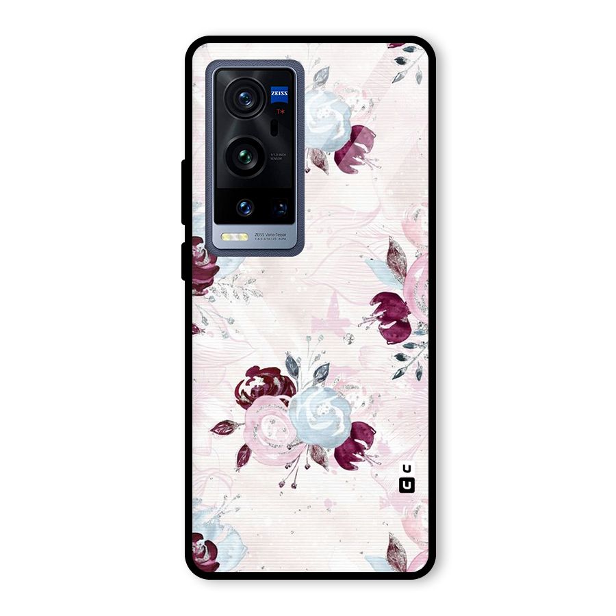 Artsy Florasy Glass Back Case for Vivo X60 Pro Plus
