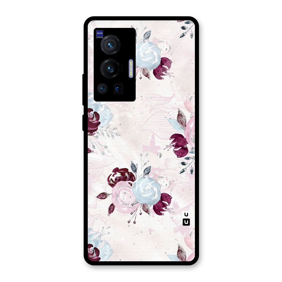 Artsy Florasy Glass Back Case for Vivo X70 Pro