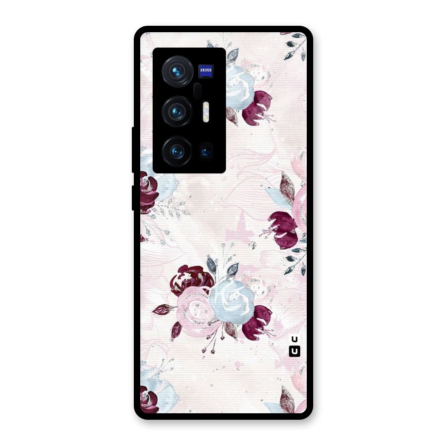 Artsy Florasy Glass Back Case for Vivo X70 Pro Plus