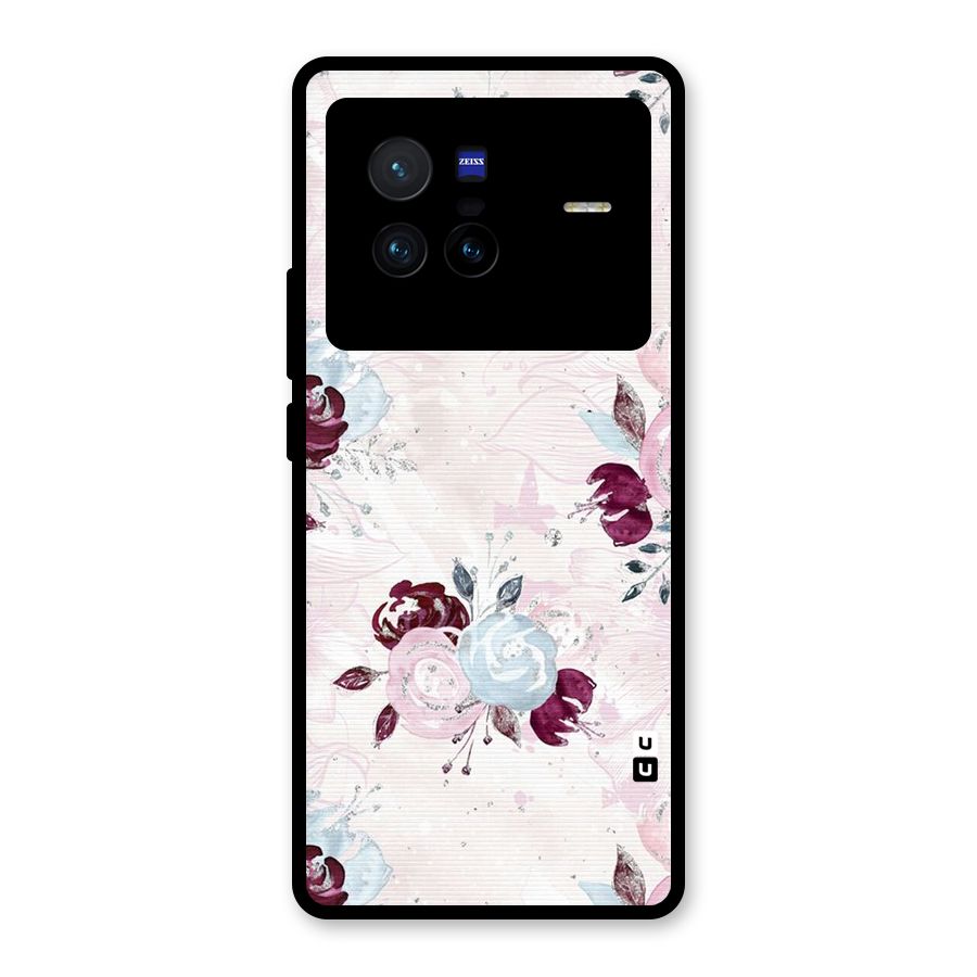 Artsy Florasy Glass Back Case for Vivo X80