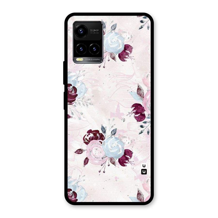Artsy Florasy Glass Back Case for Vivo Y21T