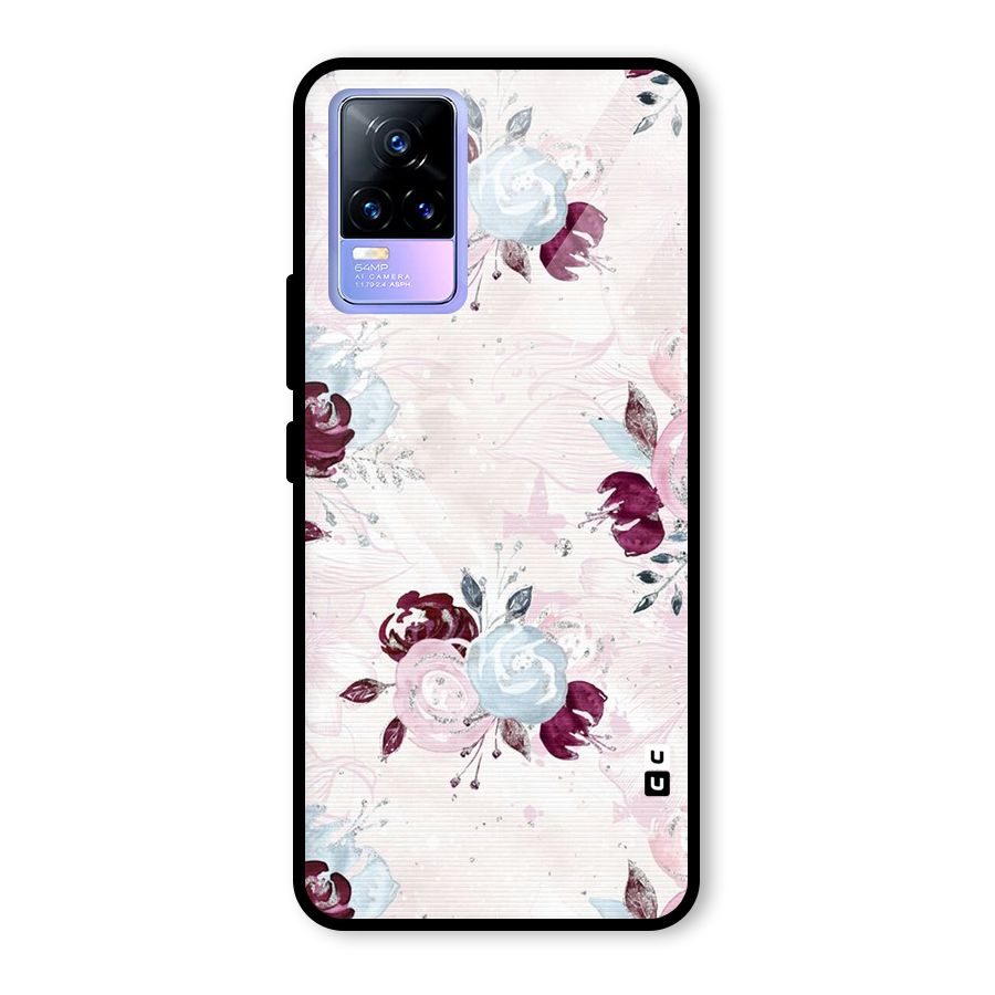 Artsy Florasy Glass Back Case for Vivo Y73