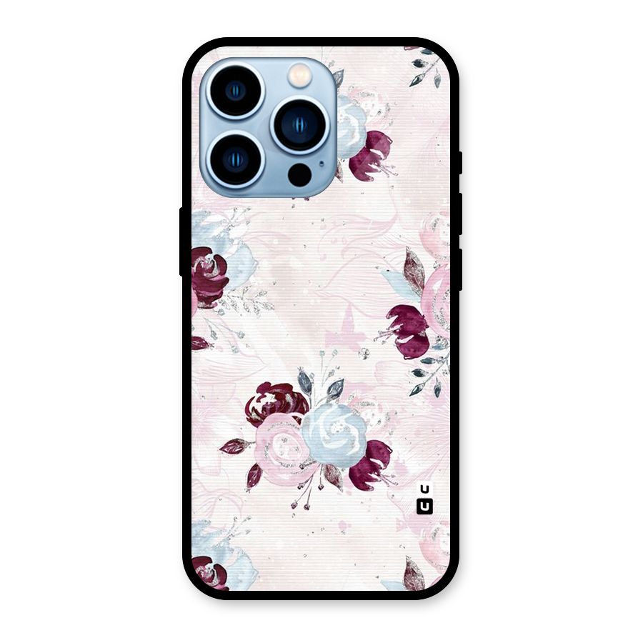 Artsy Florasy Glass Back Case for iPhone 13 Pro