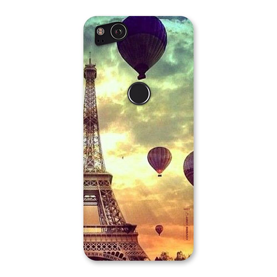 Artsy Hot Balloon And Tower Back Case for Google Pixel 2